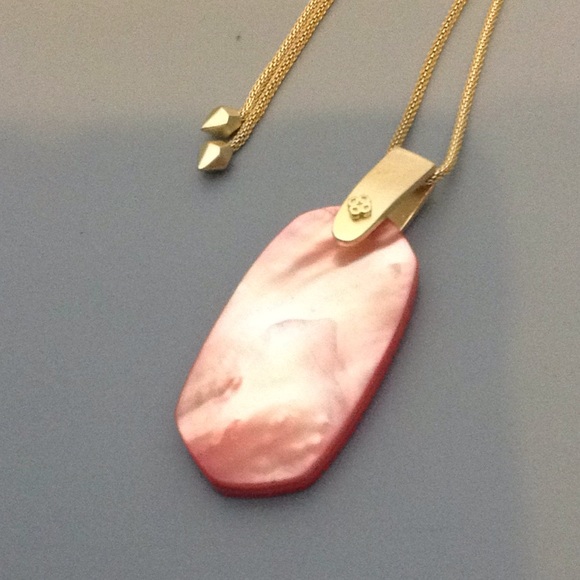 Kendra Scott Jewelry - Kendra Scott Pink Glass with Gold Long Necklace